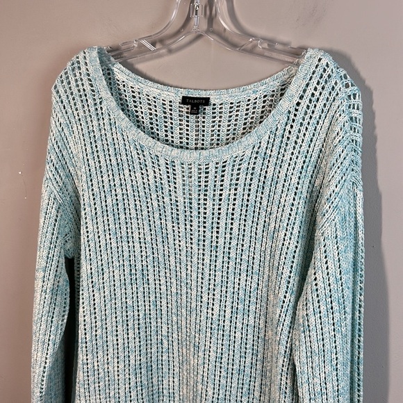 NWT Talbots Open Stitch Space Dyed Long Sleeve Ribbed Sweater Size M - Picture 4 of 10